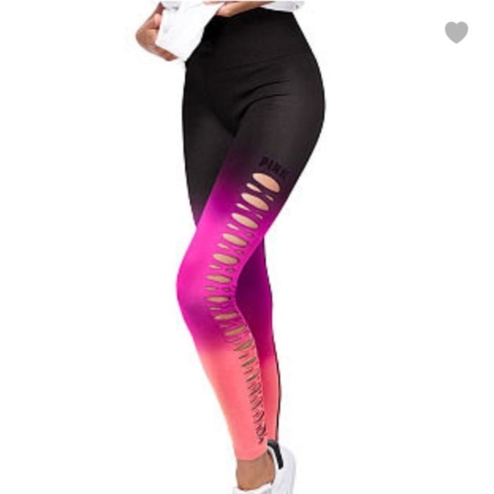 Gradient Pink and Black Leggings
